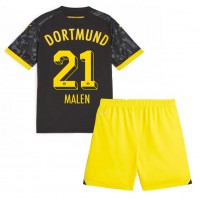 Billiga Borussia Dortmund Donyell Malen #21 Barnkläder Borta fotbollskläder till baby 2023-24 Kortärmad (+ Korta byxor)